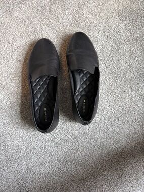 Birdies Black Quilted Slip-On Flats